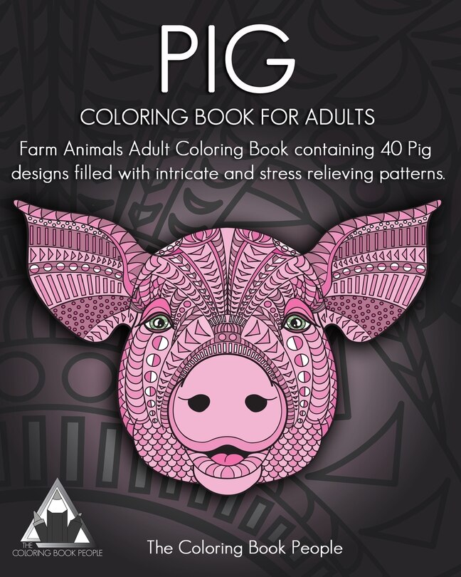 Front cover_Pig Coloring Book For Adults