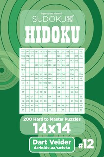 Front cover_Sudoku Hidoku - 200 Hard to Master Puzzles 14x14 (Volume 12)