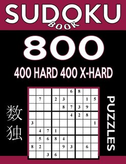 Couverture_Sudoku Book 800 Puzzles, 400 Hard and 400 Extra Hard