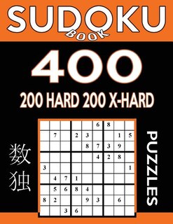 Front cover_Sudoku Book 400 Puzzles, 200 Hard and 200 Extra Hard