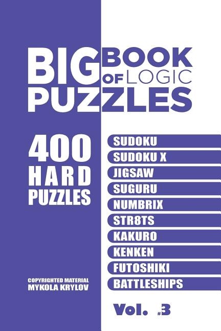 Couverture_Big Book Of Logic Puzzles - 400 Hard Puzzles