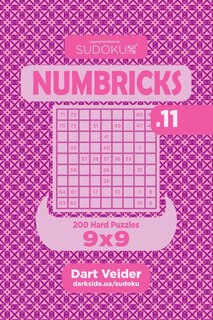 Couverture_Sudoku Numbricks - 200 Hard Puzzles 9x9 (Volume 11)
