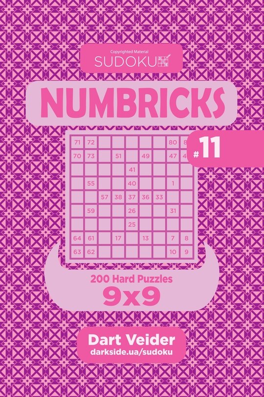 Couverture_Sudoku Numbricks - 200 Hard Puzzles 9x9 (Volume 11)