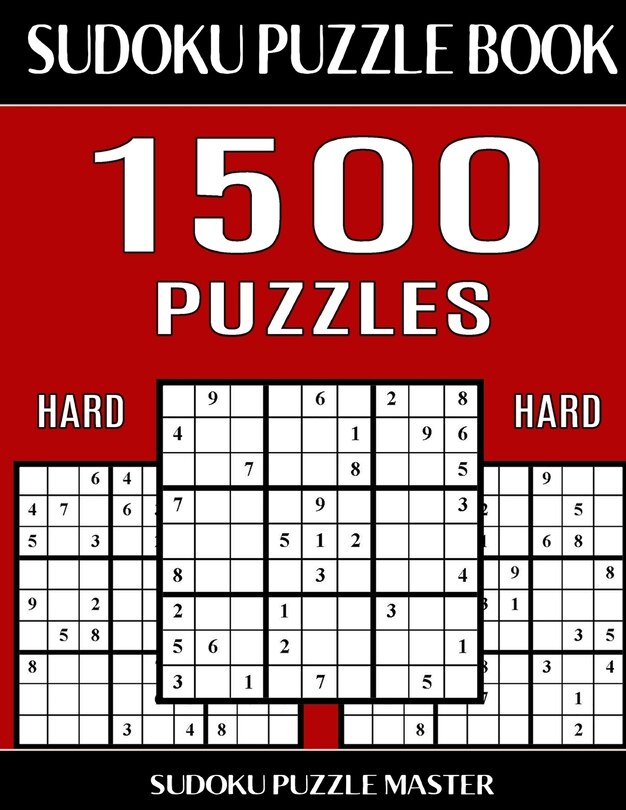 Front cover_Sudoku Puzzle Master Book, 1,500 Hard Puzzles