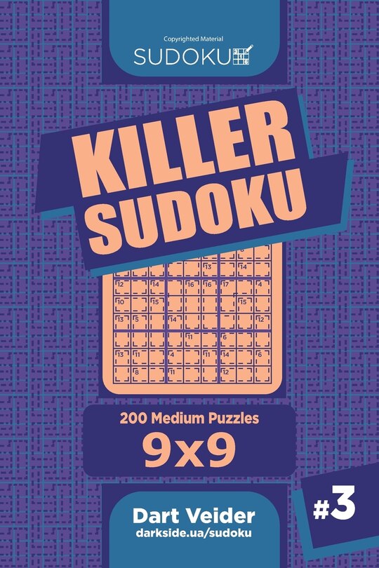 Couverture_Killer Sudoku - 200 Medium Puzzles 9x9 (Volume 3)