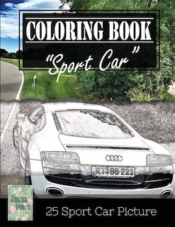 Couverture_Sportcar Greyscale Photo Adult Coloring Book, Mind Relaxation Stress Relief