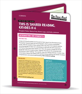 Front cover_ON-YOUR-FEET GUIDE: THIS IS SH ARED READING, GRADES K-6