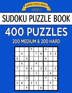 Couverture_Sudoku Puzzle Book, 400 Puzzles, 200 MEDIUM and 200 HARD