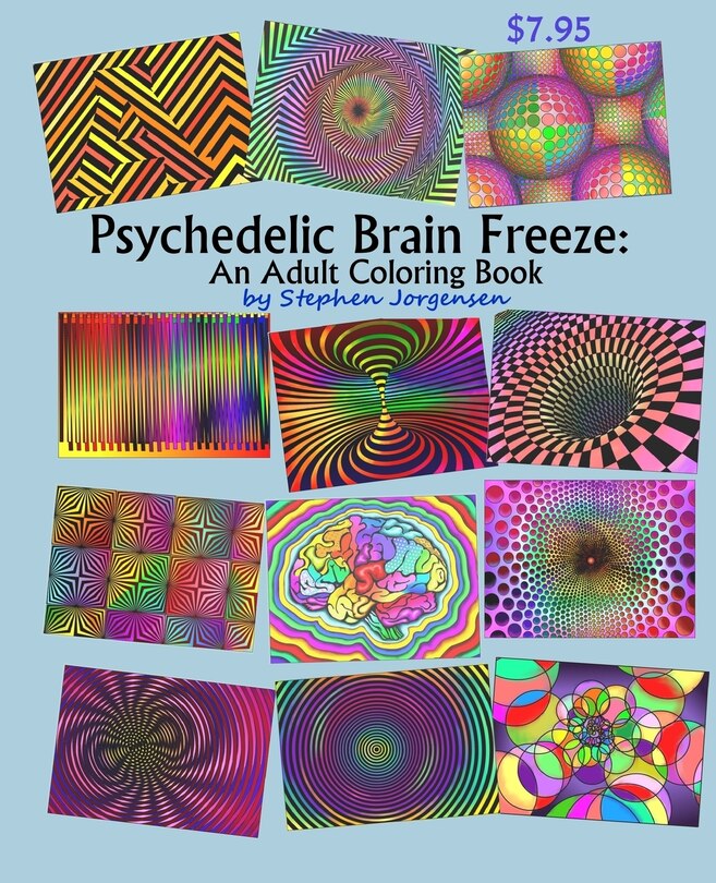 Front cover_Psychedelic Brain Freeze, An Adult Coloring Book