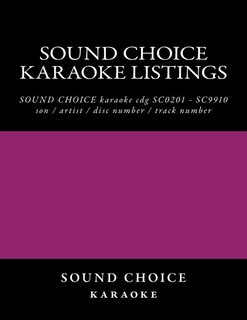 Front cover_SOUND CHOICE karaoke listings