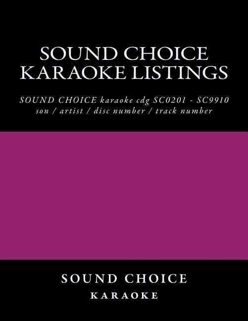 Front cover_SOUND CHOICE karaoke listings