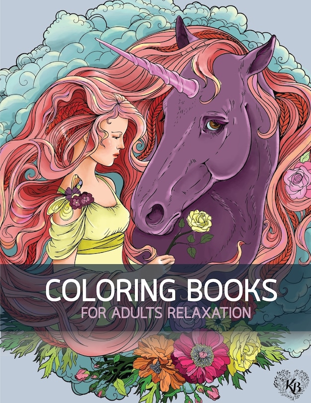 Front cover_Big Book of Horse Flowers Decorative Adult Coloring Book