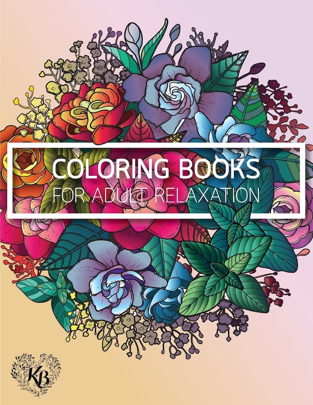 Front cover_Magnificent Design Flower Anti Stress Adults Coloring Book