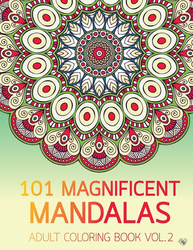 Front cover_101 Magnificent Mandalas Adult Coloring Book Vol.2