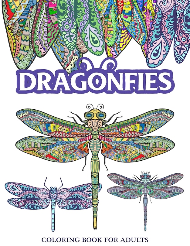 Front cover_Dragonflies Coloring Book for Adults