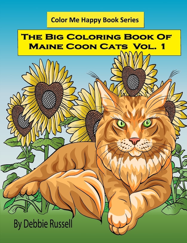 Front cover_The Big Coloring Book Of Maine Coon Cats - Volume 1