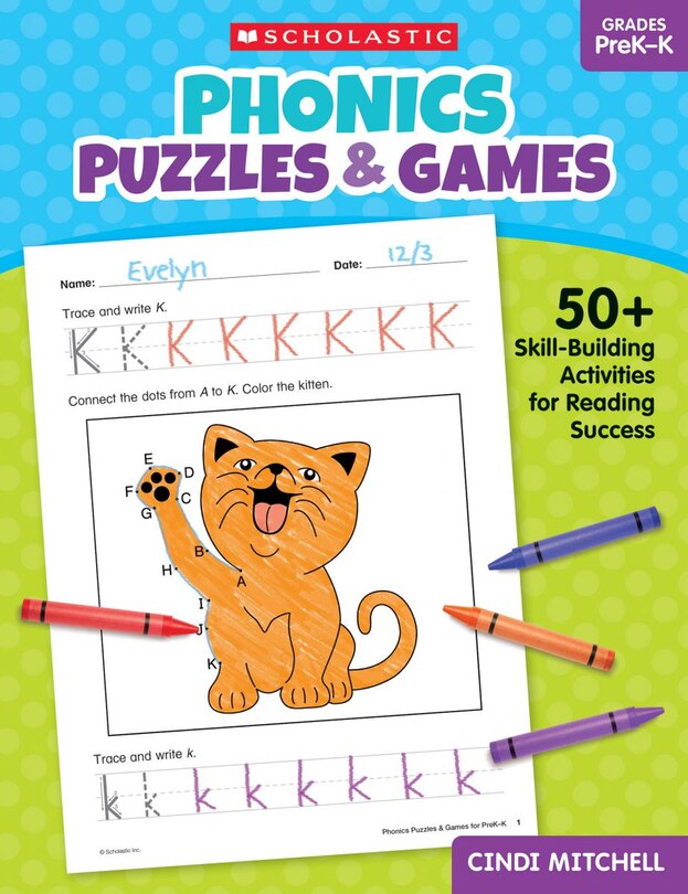 Front cover_Phonics Puzzles & Games for PreK–K