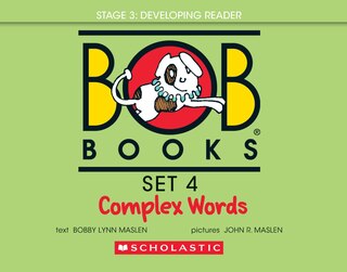 Front cover_Bob Books - Complex Words Hardcover Bind-Up | Phonics, Ages 4 and up, Kindergarten, First Grade (Stage 3: Developing Reader)
