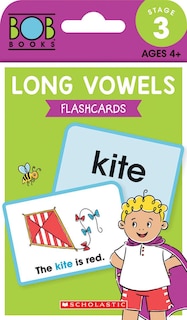Front cover_Bob Books - Long Vowels Flashcards | Phonics, Ages 4 and up, Kindergarten (Stage 3: Developing Reader)