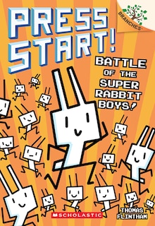 Front cover_Battle of the Super Rabbit Boys!: A Branches Book (Press Start! #18)