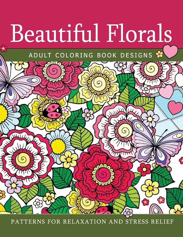 Front cover_Beautiful Florals Adult Coloring Book Designs