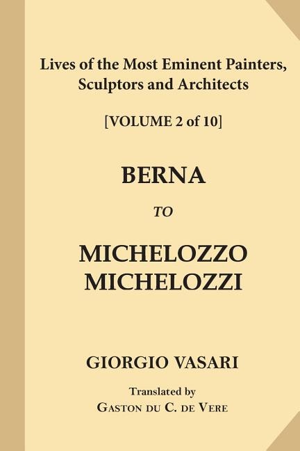 Front cover_Lives of the Most Eminent Painters, Sculptors and Architects [Volume 2 of 10]