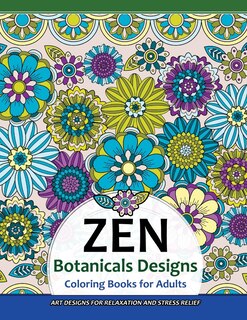 Front cover_ZEN Botanicals Designs Coloring Books For Adults