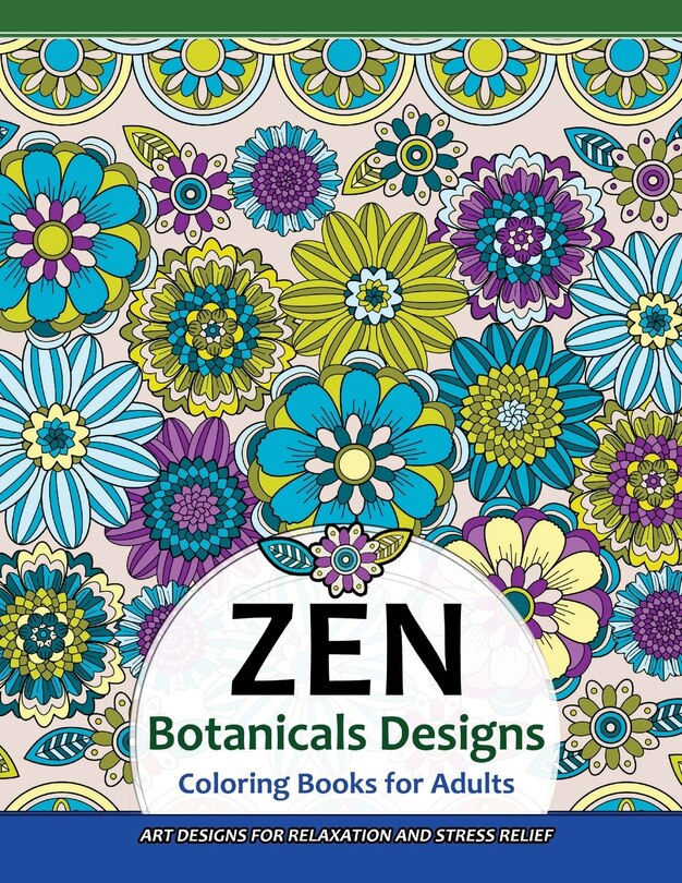 Front cover_ZEN Botanicals Designs Coloring Books For Adults