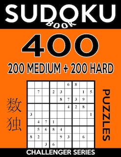 Front cover_Sudoku Book 400 Puzzles, 200 Medium and 200 Hard