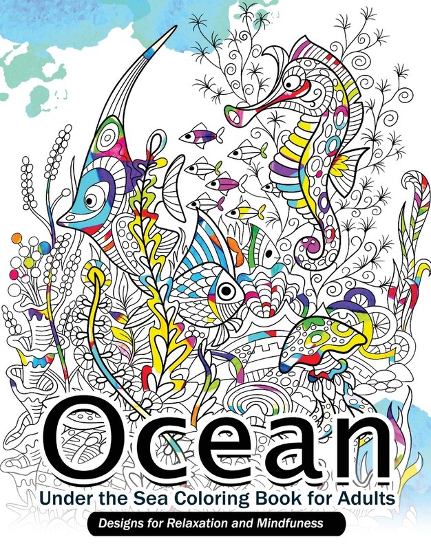 Front cover_Ocean Under the Sea Coloring Book for Adults