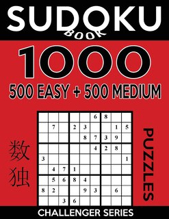 Front cover_Sudoku Book 1,000 Puzzles, 500 Easy and 500 Medium