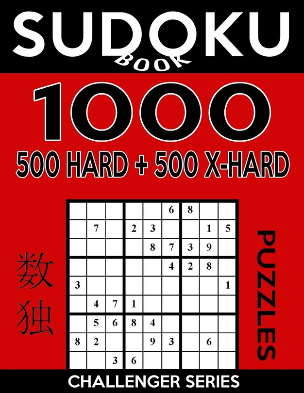 Front cover_Sudoku Book 1,000 Puzzles, 500 Hard and 500 Extra Hard