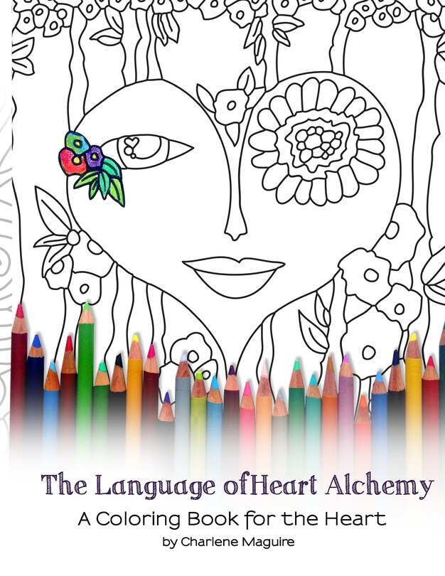 Front cover_The Language of Heart Alchemy Coloring Book
