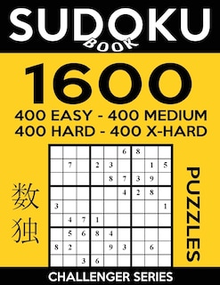 Couverture_Sudoku Book 1,600 Puzzles, 400 Easy, 400 Medium, 400 Hard And 400 Extra Hard
