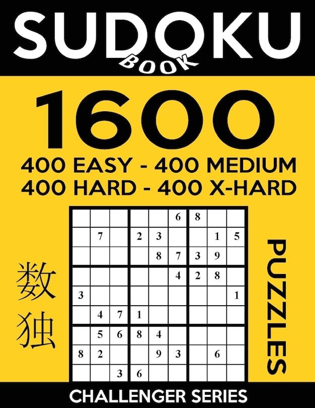 Couverture_Sudoku Book 1,600 Puzzles, 400 Easy, 400 Medium, 400 Hard And 400 Extra Hard
