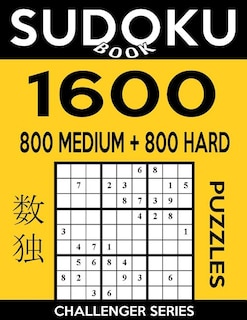 Front cover_Sudoku Book 1,600 Puzzles, 800 Medium and 800 Hard