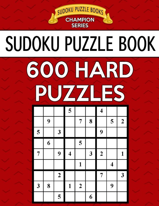 Front cover_Sudoku Puzzle Book, 600 HARD Puzzles
