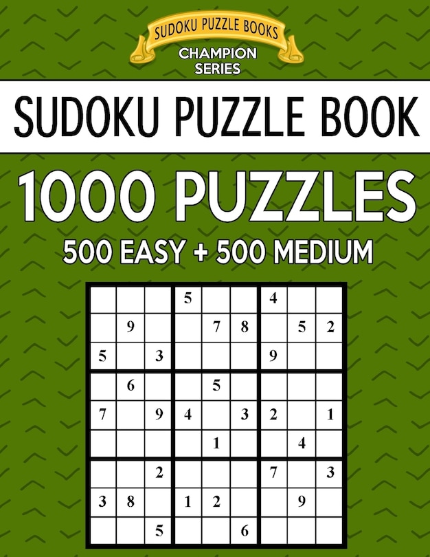 Couverture_Sudoku Puzzle Book, 1,000 Puzzles, 500 EASY and 500 MEDIUM