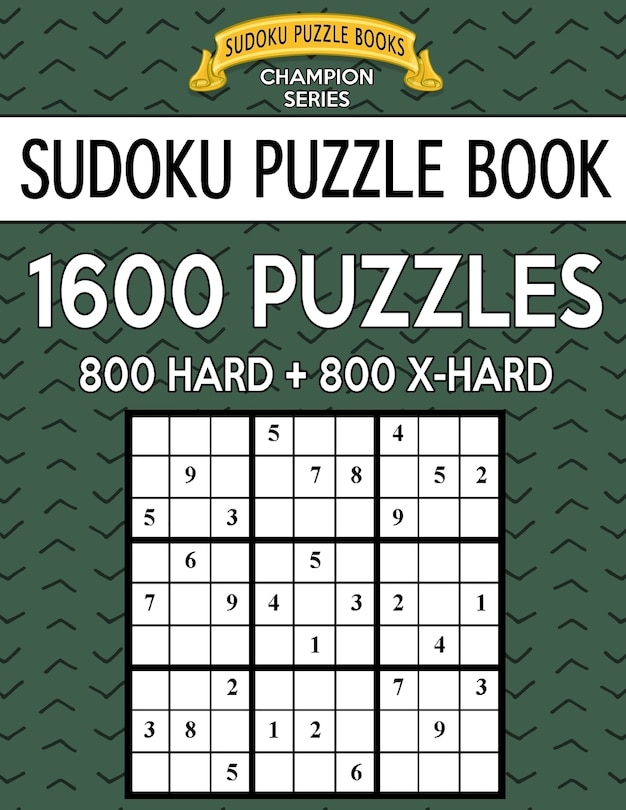 Couverture_Sudoku Puzzle Book, 1,600 Puzzles, 800 HARD and 800 EXTRA HARD