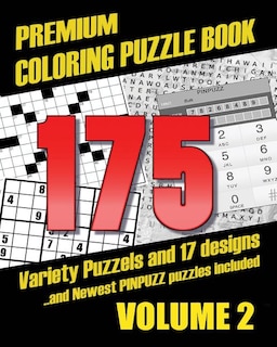 Couverture_Premium Coloring Puzzle Book Vol.2 - 175 Variety Puzzles and 17 Designs