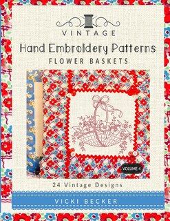 Front cover_Vintage Hand Embroidery Patterns Flower Baskets