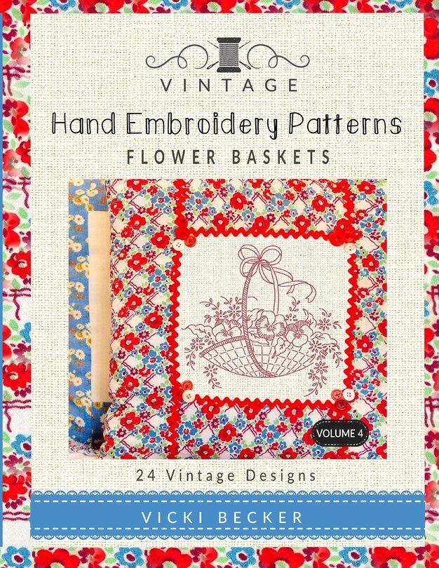 Front cover_Vintage Hand Embroidery Patterns Flower Baskets