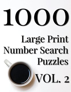 Couverture_1000 Large Print Number Search Puzzles - Volume 2