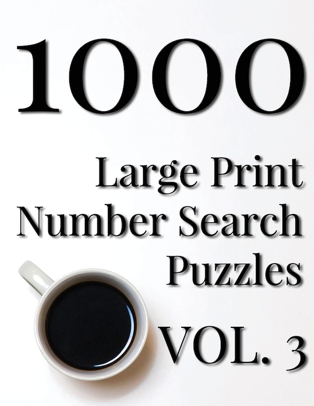 Couverture_1000 Large Print Number Search Puzzles - Volume 3