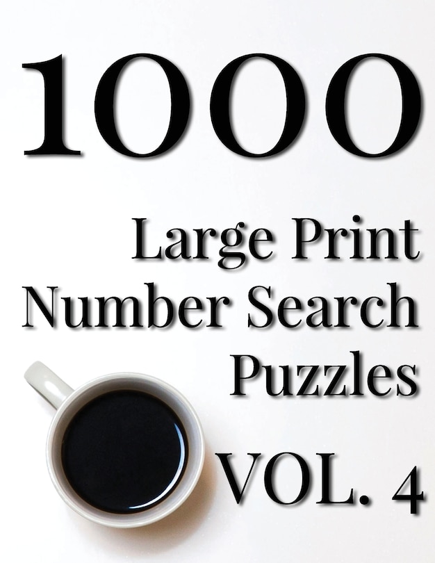 Couverture_1000 Large Print Number Search Puzzles - Volume 4