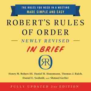 Robert's Rules Of Order Newly Revised In Brief, 3rd Edition de Henry M. Robert
