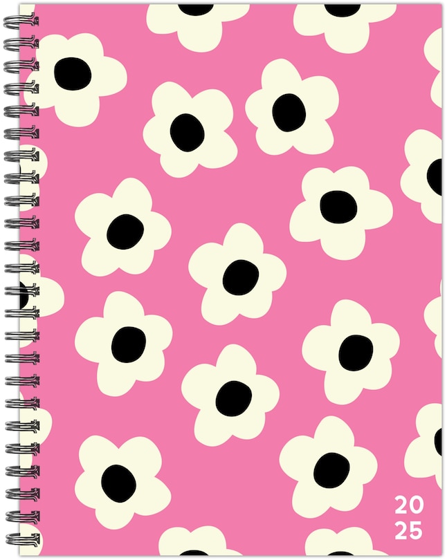 Front cover_Pink Flowers 2025 6.5 X 8.5 Softcover Weekly Planner