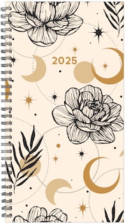 Couverture_Floral Moon 2025 3.5 X 6.5 Softcover Weekly Spiral