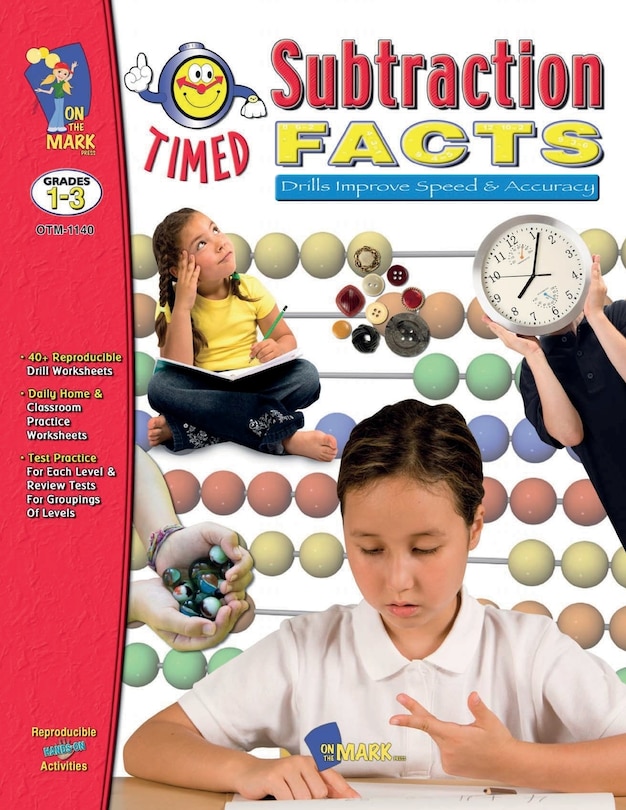 Front cover_Timed Subtraction Drill Facts Grades 1-3