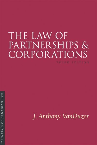 Front cover_The Law Of Partnerships And Corporations, 3/e
